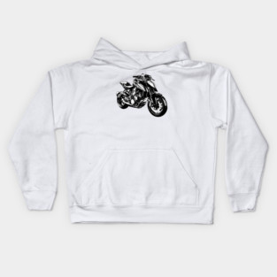 Super Duke 1290 Bike Black and White Color Kids Hoodie
