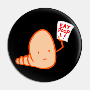Angry Worm Pin
