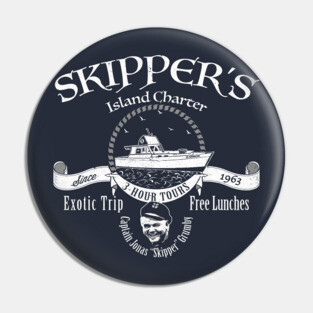 Skipper's Island Charter 3 Hour Tour Pin