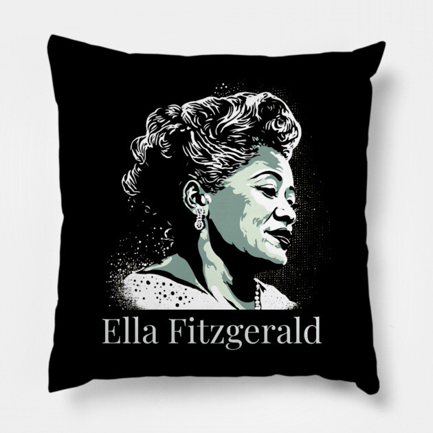 Ella Fitzgerald Pillow by UrbanLifeApparel
