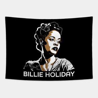 Bille Holiday Golden Singer Tapestry