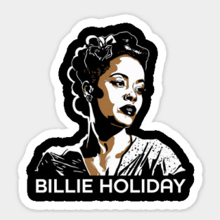 Bille Holiday Golden Singer Sticker