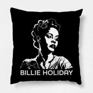 Bille Holiday Singer Pillow