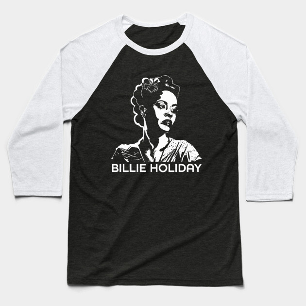 Bille Holiday Singer Baseball T-Shirt by UrbanLifeApparel