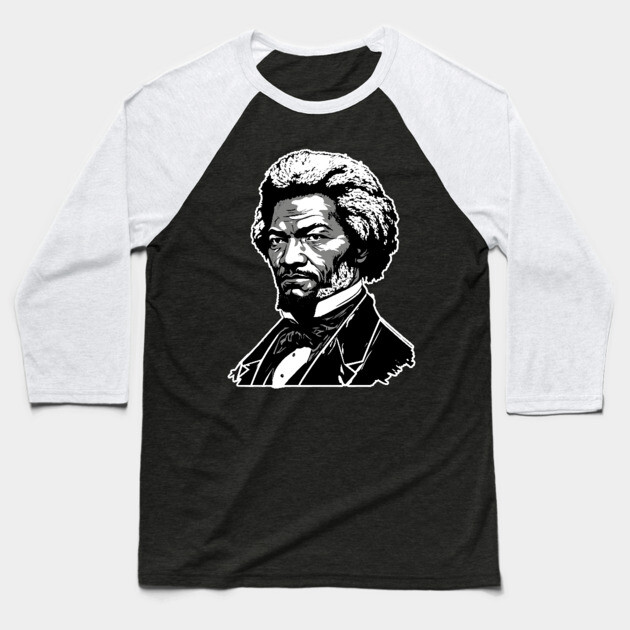 Frederick Douglass Baseball T-Shirt by UrbanLifeApparel