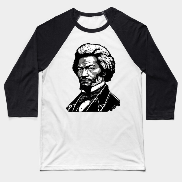 Frederick Douglass Baseball T-Shirt by UrbanLifeApparel
