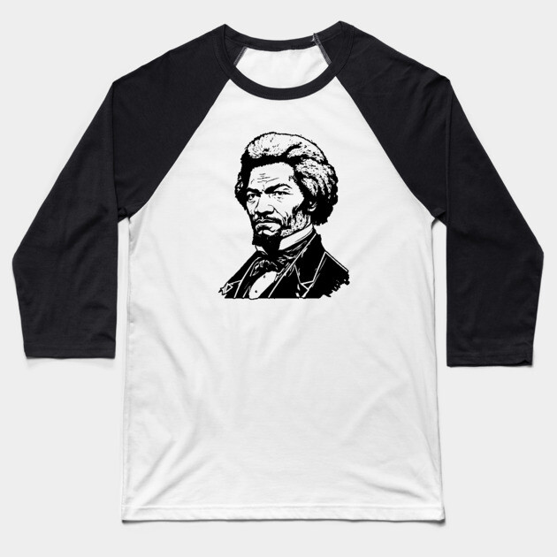 Frederick Douglass Baseball T-Shirt by UrbanLifeApparel