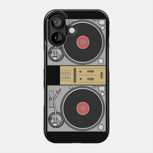2 Turntables 1 Mixer Phone Case