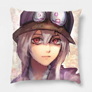 Brown Hair Anime Girl with Hat Pillow