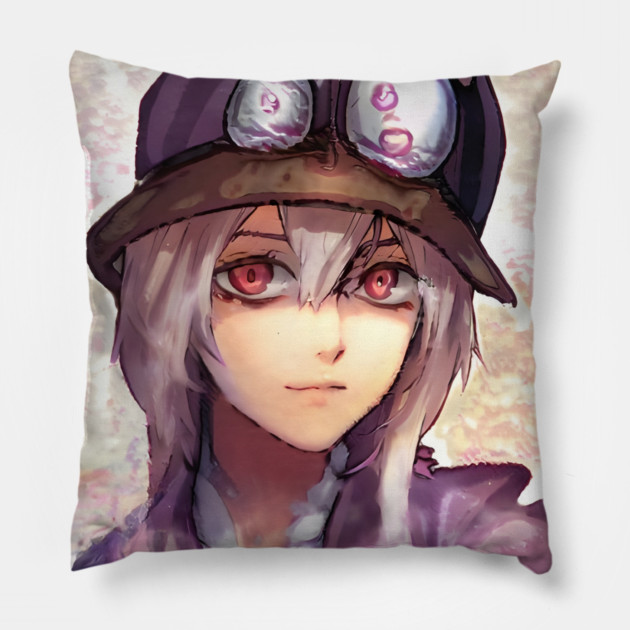 Brown Hair Anime Girl with Hat Pillow by animegirlnft