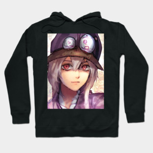 Brown Hair Anime Girl with Hat Hoodie