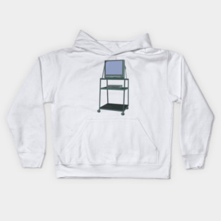 TV and VCR cart Classroom 80s 90s Funny School Kids Hoodie
