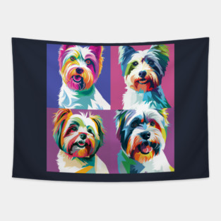 Biewer Terrier Pop Art - Dog Lover Gifts Tapestry