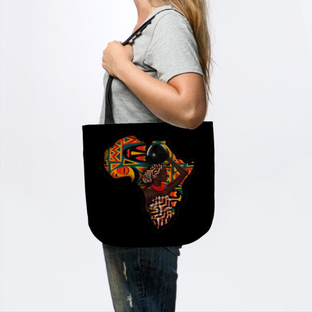 Africa Map, Beautiful Proud African Woman with Pattern by logiamerch