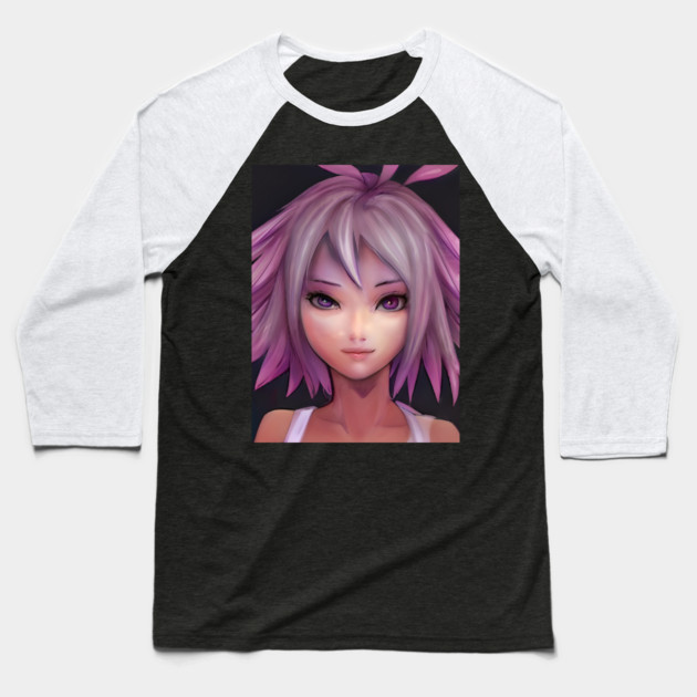 Emo Anime Girl Baseball T-Shirt by animegirlnft