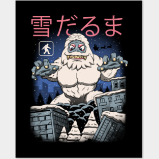 Kaiju Snowman Posters and Art
