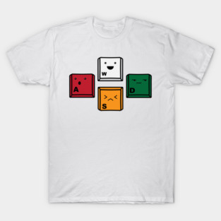 WASD KEYBOARD PC GAMER T-Shirt
