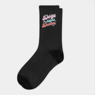 Dogs Before Dudes Dog Lover Valentine's Day Socks