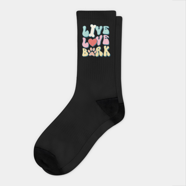 Live Love Bark Dog Lover Pet Owner Gift Socks by The WYLD Tribe