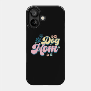 Retro Dog Mom Paw Gifts Phone Case