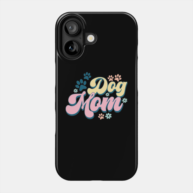 Retro Dog Mom Paw Gifts Phone Case by The WYLD Tribe