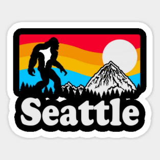 Bigfoot Sasquatch Retro Seattle Gifts Sticker