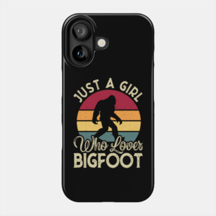 Just A Girl Who Loves Bigfoot Retro Phone Case