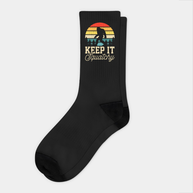 Keep it Squatchy BIgfoot Funny Gift Socks by The WYLD Tribe