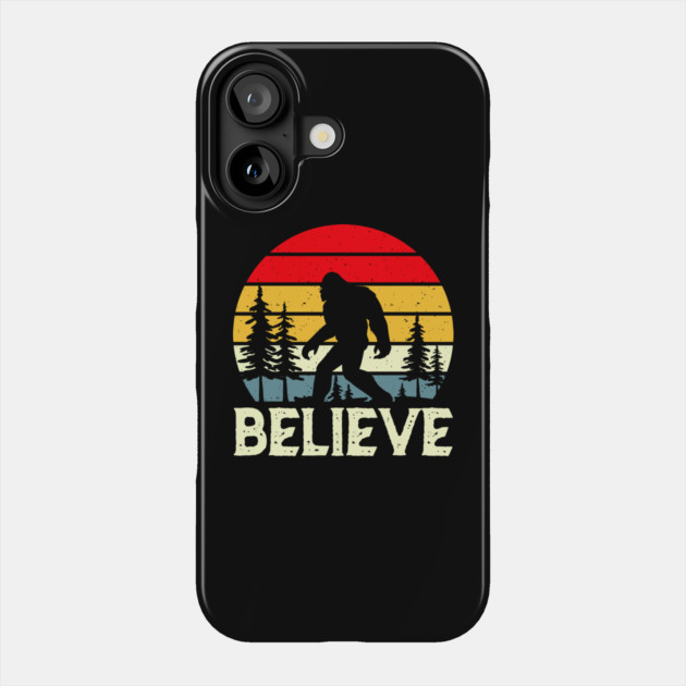 Bigfoot Sasquatch Believe Retro Phone Case by The WYLD Tribe