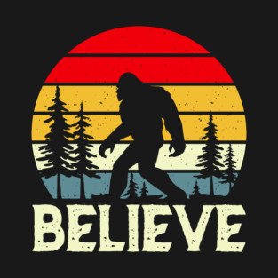 Bigfoot Sasquatch Believe Retro T-Shirt