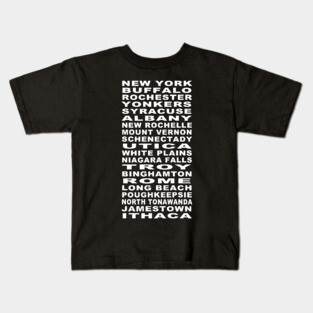 New York Cities Bus Roll Kids T-Shirt