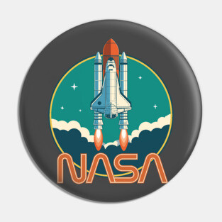 NASA Retro Vintage Space Logo Pin