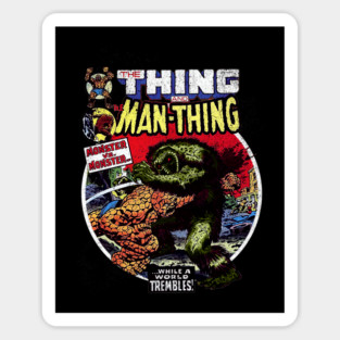 The Man Thing Monster versus Monster Fantastic Battle Sticker