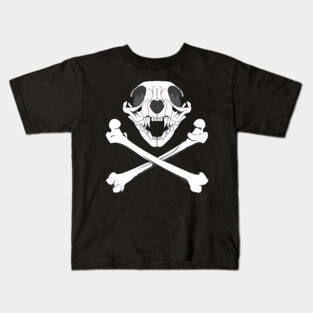 Skull and Bones Cat Kids T-Shirt