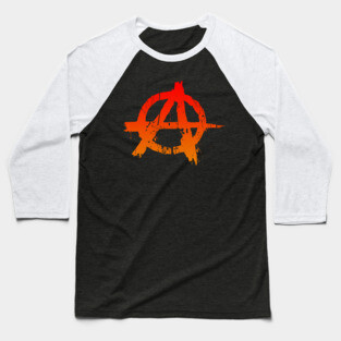 Anarchy Color Splatter Baseball T-Shirt