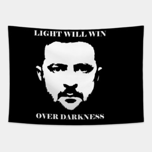 Zelensky - Light will win over darkness portrait Tapestry