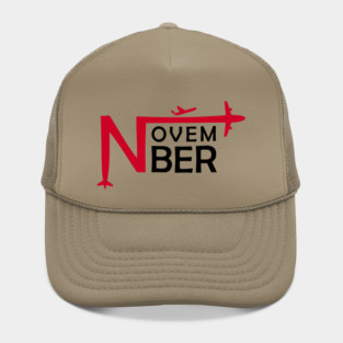 NOVEMBER Aviation Phonetic Alphabet Pilot Airplane Hat