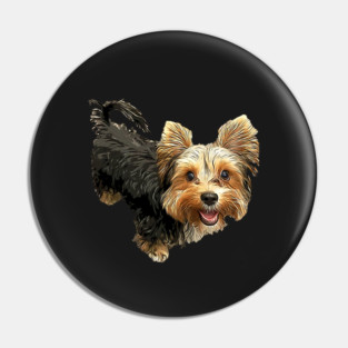 Yorkie - Cutest Fluffy Yorkshire Terrier Pin