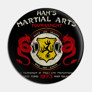 Han's Martial Arts Tournament Dark Worn Pin