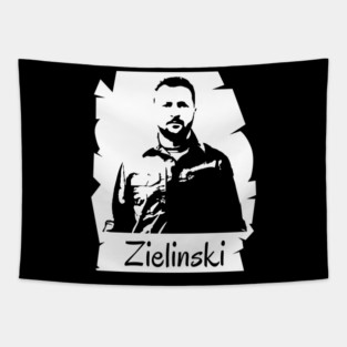 zelensky, white poster Tapestry