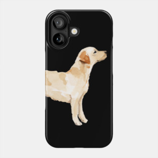 Yellow Lab Silhouette Watercolor Phone Case