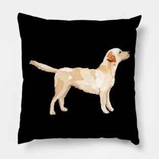 Yellow Lab Silhouette Watercolor Pillow