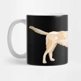 Yellow Lab Silhouette Watercolor Mug