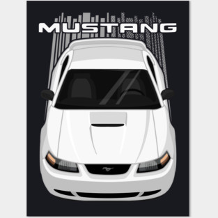 Mustang GT 1999 to 2004 SN95 New Edge - White Posters and Art