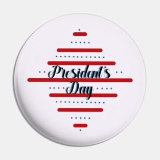 Presidents day, February, rhombus-shaped Pin