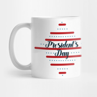 Presidents day, February, rhombus-shaped Mug