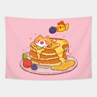 Shiba Inu Pancake Tapestry