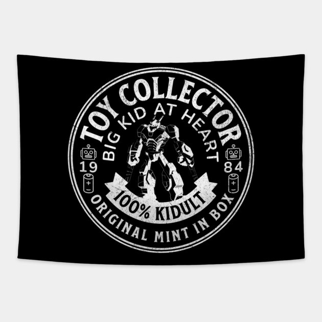 Toy Collector Kidult Original Mint in Box Fan Lover Distressed Design Tapestry by Joaddo