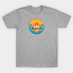 Camp Chippewa Wednesday Addams Inspired Eagle and Canoe Fan Logo T-Shirt