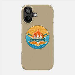 Camp Chippewa Wednesday Addams Inspired Eagle and Canoe Fan Logo Phone Case